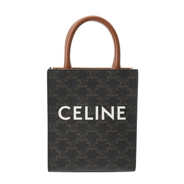 セリーヌ ミニ バーティカルカバ 2WAY タン 194372BZK.04LU トリオンフ キャンバス/カーフ レディース バッグ 【中古】【bag】