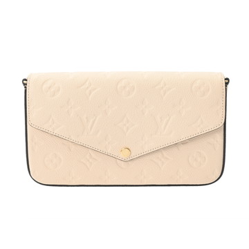 ルイ ヴィトン モノグラムアンプラント ポシェットフェリシー クレーム M82363 レザー レディース バッグ 【中古】【bag】