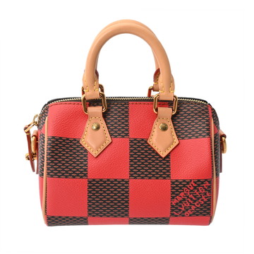 ルイ ヴィトン ダミエポップ スピーディバンドリエール 18 レッド系 M23069 PVCコーティングキャンバス レディース バッグ 【中古】【bag】