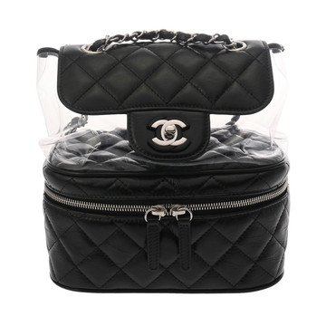 シャネル マトラッセ チェーン バッグパック  ブラック A57826 レザー/PVC レディース バッグ 【中古】【bag】