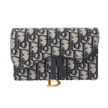 ディオール サドルポーチ  ブルー/マルチカラー S5614CTZQ_928U オブリーク・ジャガードキャンバス レディース 【中古】【bag】