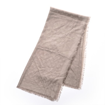 ルイ ヴィトン モノグラム ショール グレージュ M71336 シルク60％/ウール40% レディース 【中古】【other】