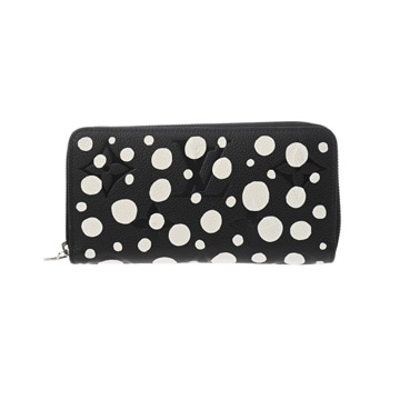 ルイ ヴィトン モノグラムアンプラントドット LV×YK ジッピーウォレット ノワール M81906 レザー ユニセックス 財布 【中古】【purse】