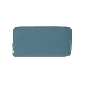 エルメス アザップロング シルクイン ニューブルージーン ヴォーエプソン レディース 財布 【中古】【purse】