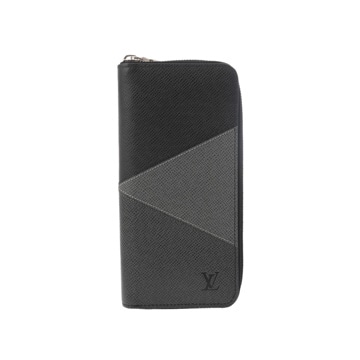 ルイ ヴィトン タイガ ジッピーウォレット ヴェルティカル グリ M30731 タイガレザー メンズ 財布 【中古】【purse】