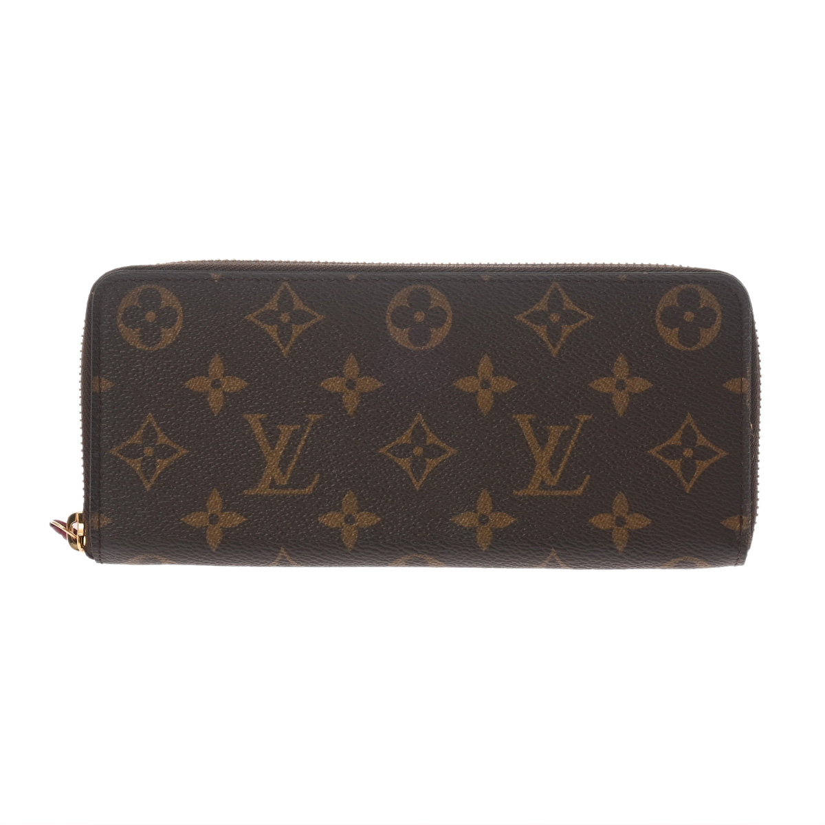 ルイ ヴィトン モノグラム ポルトフォイユ クレマンス ブラウン/フューシャ M60742 モノグラムキャンバス ユニセックス 財布 【中古】【purse】