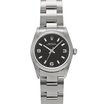 ロレックス オイスターパーペチュアル 77080 ブラック ユニセックス 時計 【中古】【wristwatch】