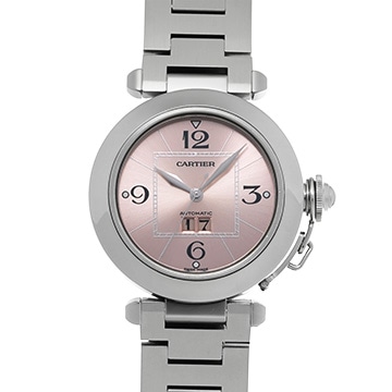 カルティエ パシャC ビッグデイト W31058M7 ピンク ユニセックス 時計 【中古】【wristwatch】