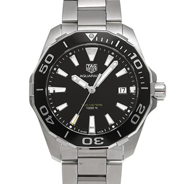 タグ ホイヤー アクアレーサー クォーツ WAY111A.BA0928 ブラック メンズ 時計 【中古】【wristwatch】