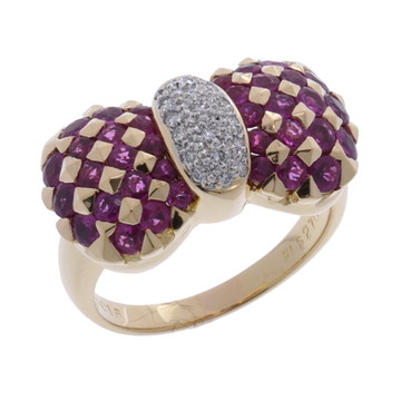 ポンテヴェキオ リボンリング ゴールド K18イエローゴールド YG レディース ジュエリー 【中古】【jewelry】