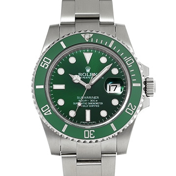 ロレックス サブマリーナ デイト 116610LV グリーン メンズ 時計 【中古】【wristwatch】