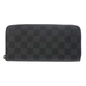 ルイ ヴィトン ダミエグラフィット ジッピーウォレット ホリゾンタル ブラック ダミエキャンバス メンズ 財布 【中古】【purse】