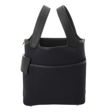 エルメス ピコタン ロック PM カーゴ ブルーマリン/ブラック/ゴールド金具 トワルゴエラン/ヴォースイフト レディース バッグ 【未使用】【bag】