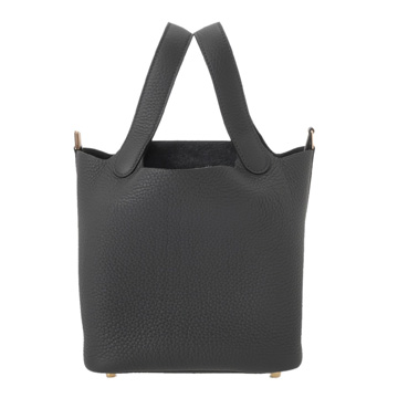 エルメス ピコタン ロック PM エクラ2 グリミスティ/ブラック トリヨンクレマンス/ヴォースイフト レディース バッグ 【中古】【bag】