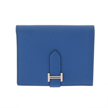 エルメス ベアン コンパクト ブルーゼリージュ ヴォーエプソン レディース 財布 【中古】【purse】