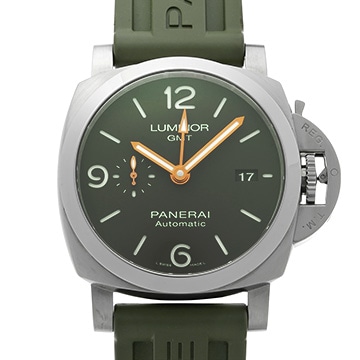 パネライ ルミノール 1950 3デイズ オートマティック GMT マヘンドラ・シン・ドーニ PAM01056 グリーン メンズ 時計 【中古】【wristwatch】