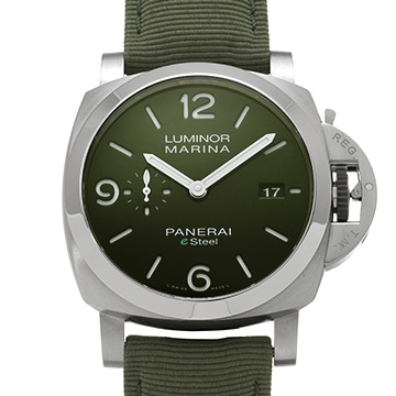 パネライ ルミノールマリーナ eスチール エメラルドグリーン PAM01356 グリーン メンズ 時計 【中古】【wristwatch】