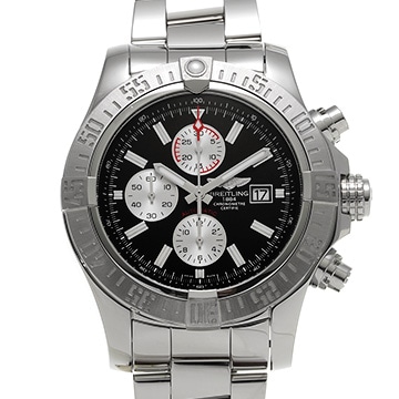 ブライトリング スーパーアベンジャー II A13371 ブラック/シルバー メンズ 時計 【中古】【wristwatch】
