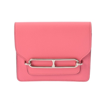 エルメス ルリ スリム ピンク シェーブル ユニセックス 財布 【中古】【purse】