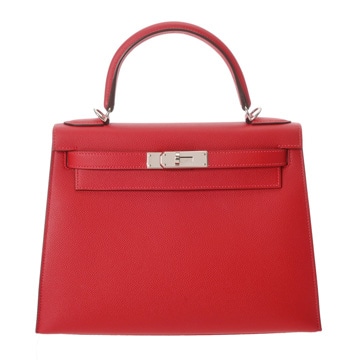 エルメス ケリー 28 外縫い 2WAY ルージュカザック ヴォーエプソン レディース バッグ 【中古】【bag】