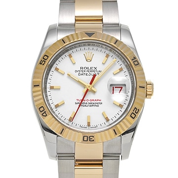 ロレックス デイトジャスト ターノグラフ 116263 ホワイト メンズ 時計 【中古】【wristwatch】