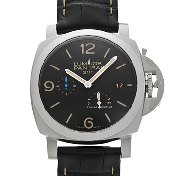 パネライ ルミノール GMT パワーリザーブ PAM01321 ブラック メンズ 時計 【中古】【wristwatch】