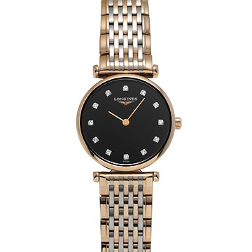ロンジン ラ グラン クラシック ドゥ ロンジン L4.209.1.57.7 ブラック/ダイヤモンド レディース 時計 【中古】【wristwatch】