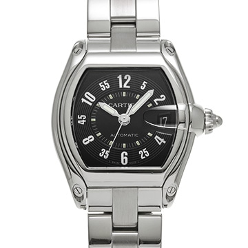 カルティエ ロードスター LM W62004V3 ブラック メンズ 時計 【中古】【wristwatch】