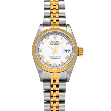 ロレックス デイトジャスト 79173 ホワイト レディース 時計 【中古】【wristwatch】