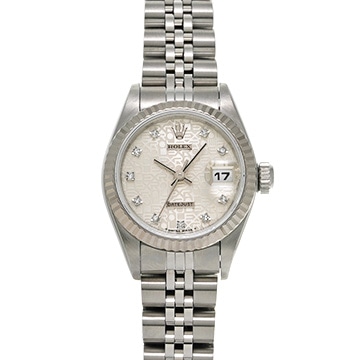 ロレックス デイトジャスト 69174G シルバーコンピュータ/ダイヤモンド レディース 時計 【中古】【wristwatch】