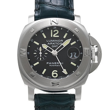 パネライ ルミノール アークトス GMT PAM00186 ブラック メンズ 時計 【中古】【wristwatch】
