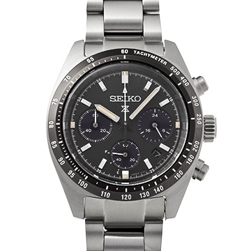 セイコー プロスペックス スピードタイマー ソーラークロノグラフ SBDL091 ブラック メンズ 時計 【中古】【wristwatch】