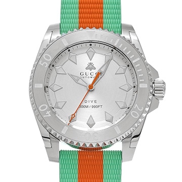 グッチ ダイブ YA136351 シルバー メンズ 時計 【中古】【wristwatch】