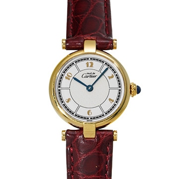 カルティエ マストVLC ヴァンドーム SM W1009854 ホワイト レディース 時計 【中古】【wristwatch】
