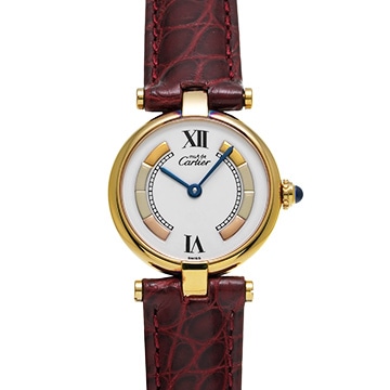 カルティエ マスト ヴァンドーム ヴェルメイユ SM W1006554 ホワイト レディース 時計 【中古】【wristwatch】