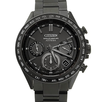 シチズン アテッサ エコ・ドライブ ACT Line CC4055-65E ブラック メンズ 時計 【中古】【wristwatch】