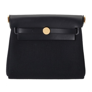 エルメス エールバッグ ジップ ミニ ブルーネイビー トワルミリタリー/ヴァッシュハンター ユニセックス バッグ 【中古】【bag】