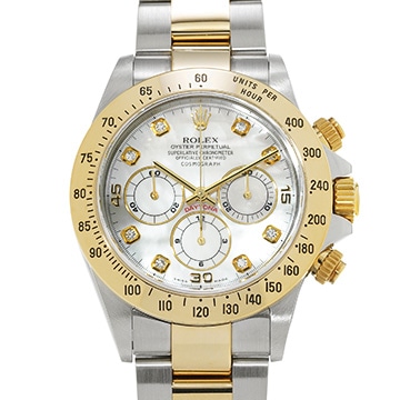 ロレックス コスモグラフ デイトナ 16523NG ホワイトシェル/ダイヤモンド メンズ 時計 【中古】【wristwatch】