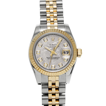 ロレックス デイトジャスト 179173G メテオライト/ダイヤモンド レディース 時計 【中古】【wristwatch】