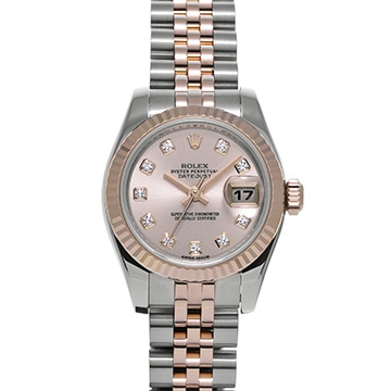 ロレックス デイトジャスト 179171G ピンク/ダイヤモンド レディース 時計 【中古】【wristwatch】