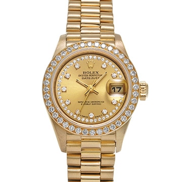 ロレックス デイトジャスト 69138G シャンパン/ダイヤモンド レディース 時計 【中古】【wristwatch】
