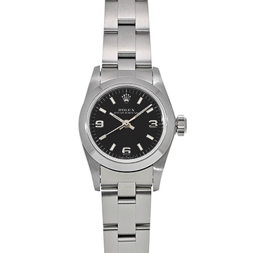 ロレックス オイスターパーペチュアル 67180 ブラック レディース 時計 【中古】【wristwatch】