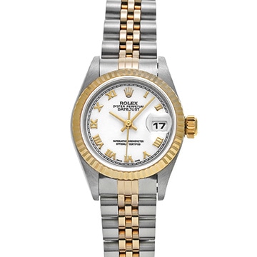 ロレックス デイトジャスト 69173 ホワイト レディース 時計 【中古】【wristwatch】
