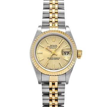 ロレックス デイトジャスト 69173 シャンパン レディース 時計 【中古】【wristwatch】