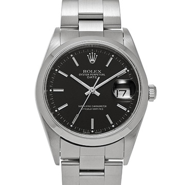 ロレックス オイスターパーペチュアル デイト 15200 ブラック メンズ 時計 【中古】【wristwatch】