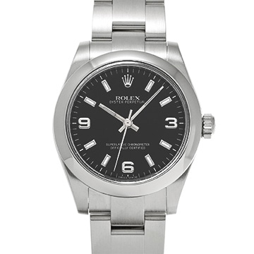 ロレックス オイスターパーペチュアル 177200 ブラック ユニセックス 時計 【中古】【wristwatch】
