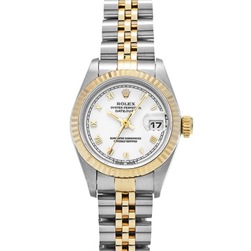 ロレックス デイトジャスト 69173 ホワイト レディース 時計 【中古】【wristwatch】