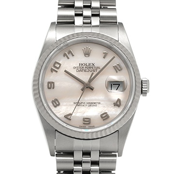 ロレックス デイトジャスト 16234NA ピンクシェル メンズ 時計 【中古】【wristwatch】