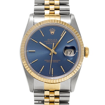 ロレックス デイトジャスト 16233 ブルー メンズ 時計 【中古】【wristwatch】