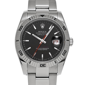 ロレックス デイトジャスト ターノグラフ 116264 ブラック メンズ 時計 【中古】【wristwatch】